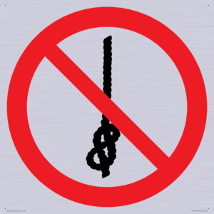 P030 Prohibition: Do not tie knots in rope